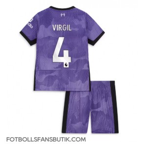 Liverpool Virgil van Dijk #4 Replika Tredje Tröja Barn 2023-24 Kortärmad (+ Korta byxor)